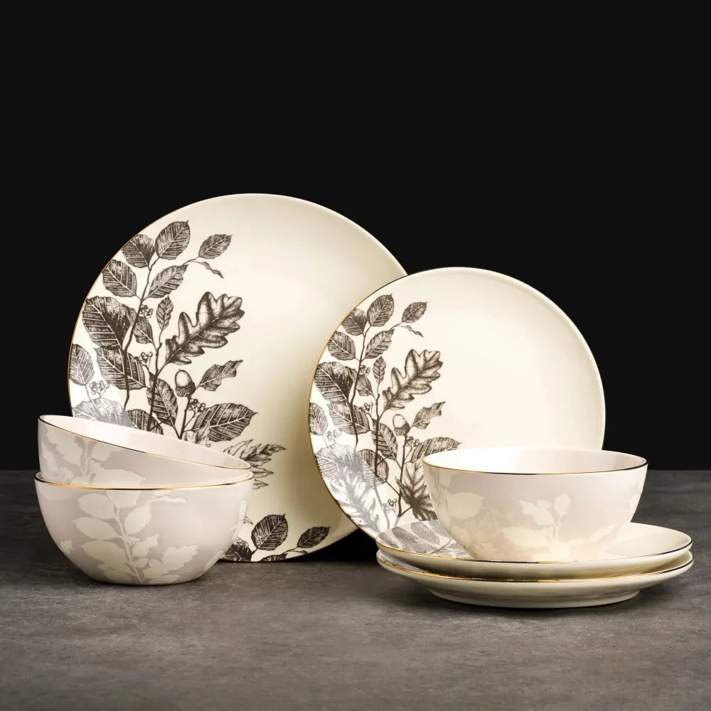 Thyme & Table 12-Piece Stoneware Dinnerware Set