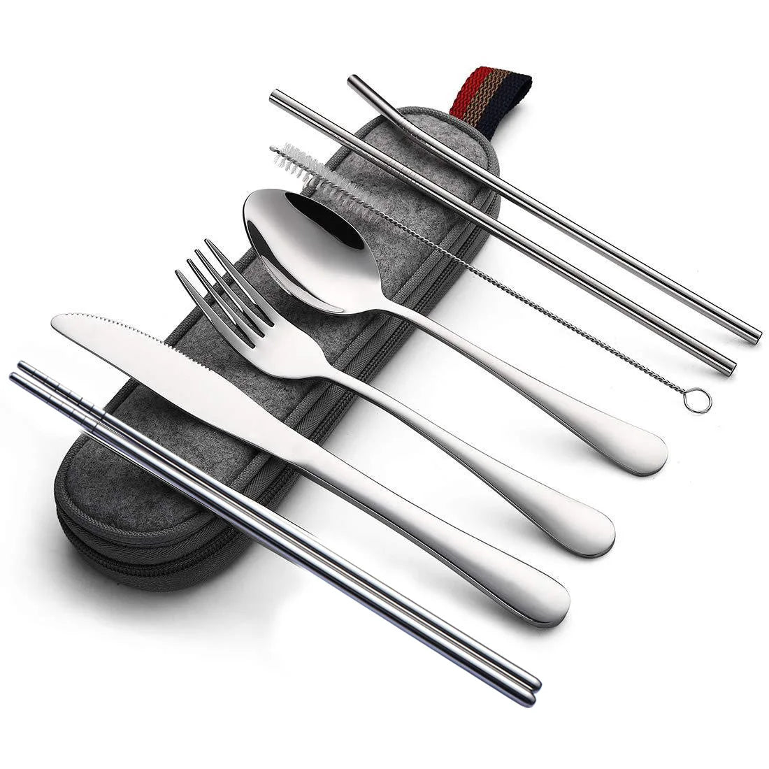 8Pcs/set Tableware Reusable Travel Cutlery Set